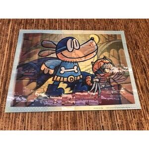 DogMan Lenticular Jigsaw Puzzle 100 Pieces Dav Pilkey 14x19 University Games